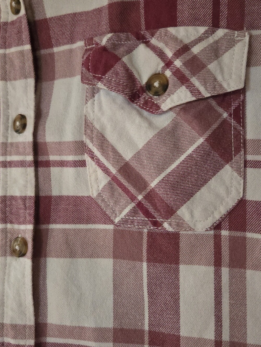 Frank & Oak | Organic Cotton Plaid Button-Up Shirt, Size L - Picture 6 of 6